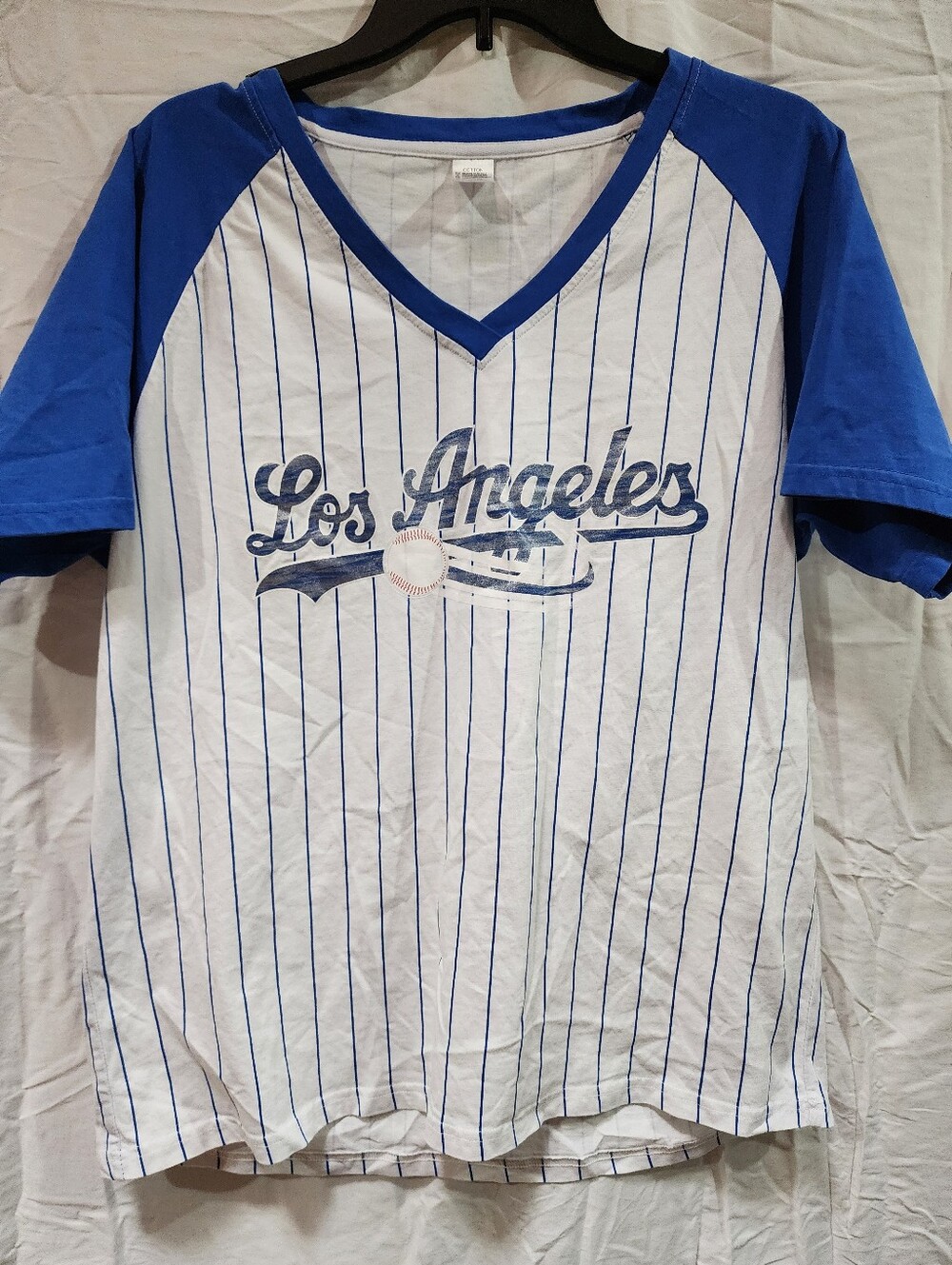Los Angeles Dodgers pinstripe  T, sz XL